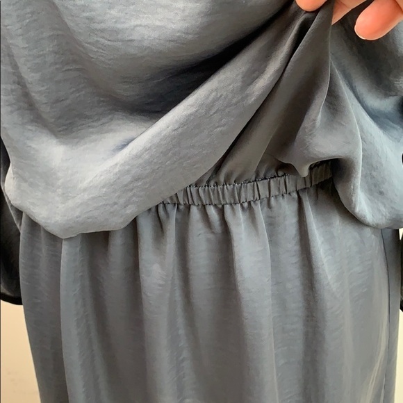 NWT THREAD silky elastic waist work part designer dress bow tie bat wing sleeves - Picture 7 of 14